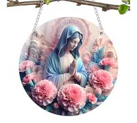 navideño de la Virgen María, acrílicos 2D para decoración de Ventana, religioso, para Ventana, Panel Colgante para decoración de Interiores