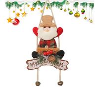 Navideño De Papá Noel De Peluche,Decoración De Muñeco De Nieve para Árbol De Navidad De Peluche con Campanas - Decoración para Salas Oficinas Entradas Jardines Cocina