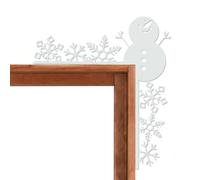 Navideño Puerta Decoración en Madera con Muñeco de Nieve, Copo de Nieve y | Letrero Esquinero Puertas Navideñas Salón, Dormitorio, Pasillo, Entrada, Cafetería, Pared, A