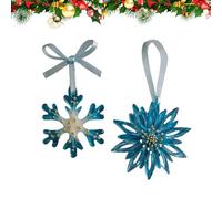 navideños - 2D acrílico Realista Copo de Nieve, Elegante Colgante de Chimenea, para alféizar de Ventana, Balcones, Puertas, Pared, jardín, Patio, y