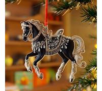 navideños con diseño - Colgante de acrílico 2D como figura | Caballo de Navidad, para mesa de pared, hogar, vacaciones, mujeres y niñas