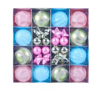 navideños con temática de dulces: vibrantes colgantes de macarrón en colores pastel, diseños duraderos e inastillables que ofrecen un dulce atractivo festivo | Conjunto de exhibición navideña