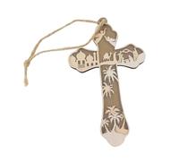 Navideños Cristianos | Colgante De Madera,Decoraciones del Nacimiento 2D | para Hogar Adoración Iglesia Adviento Tradiciones Familiares Colección y Pascua