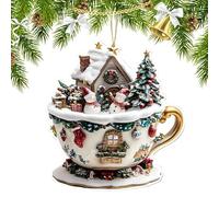 Navideños de Acrílico - Colgante Navideño Acrílico 2D,Decoración para Fiestas como Mochila Tote Estantería Interior de Auto Escaleras Chimenea