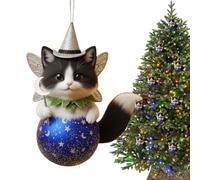 Navideños De Animales | Colgante Decorativo de Acrílico 2D con Temática de Dibujos Animados - Decoraciones De Navidad | Para La Decoración De Hogar Y Familia En Exterior E Interior Para Ventana Y Puer