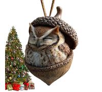 Navideños de Animales, Divertida Bellota De Resina 3D, Colgantes de Animales para el Árbol de Navidad, para Colgar en Pared Ventana Chimenea Puerta Salón Dormitorio Jardín