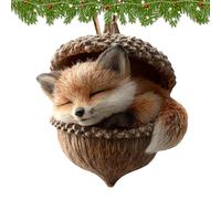 Navideños Divertidos | Bellota 3D de Resina - Colgante Encantador para Árbol de Navidad | para Interior Exterior Sala Pared Puerta Repisa Chimenea Granja Jardín Patio