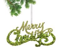 navideños - Material PC Diseño 3D | Decoraciones de copos de nieve con purpurina verde ligero seguro colgante festivo colgante de copo de nieve colgante | Decoración interior de Navidad para