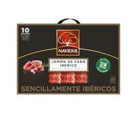 Navidul - Maletín de Jamón de Cebo Ibérico (50% raza ibérica) freshpack envasado al vacío - 10x70g