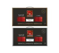 Navidul Pack Maletín de Jamón de Cebo Ibérico (50% raza ibérica) 10x70g 700 gr y Maletín de Paleta de Cebo Ibérica (50% raza ibérica) freshpack envasado al vacío - 10x70g, Total 700gr