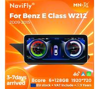 NaviFly-Radio estéreo para coche, Reproductor Multimedia Inalámbrico con Android 14, Carplay, DSP, BT, para Mercedes Benz Clase E, W212, E200, E230, E260, S212 4-64GB NTG4.5