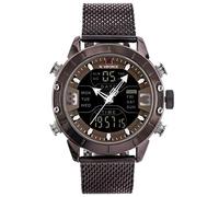 Naviforce - NF9153 - Reloj de Pulsera de Cuarzo Digital Analógico de Doble Tiempo para Hombre, Banda de Metal, Impermeable (Banda: Violeta/Índice: Blanco-Violeta)