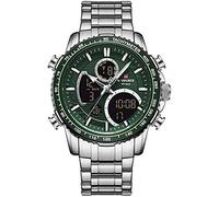 NAVIFORCE Reloj analógico digital para hombre, cronógrafo, resistente al agua, deportivo, relojes de cuarzo, moda de negocios, acero inoxidable