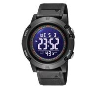 NAVIFORCE Reloj de pulsera deportivo para hombre, impermeable, digital, cronógrafo, con correa de goma, cronómetro, Negro -, Deportes