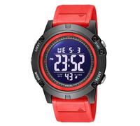 NAVIFORCE Reloj de pulsera deportivo para hombre, impermeable, digital, cronógrafo, con correa de goma, cronómetro, Rojo -, Deportes