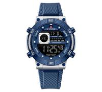 NAVIFORCE Reloj de pulsera digital para hombre, militar, impermeable, deportivo, cronógrafo, con alarma/retroiluminación LED, Azul, Deporte