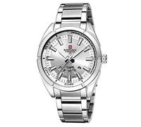 NAVIFORCE Reloj de pulsera para hombre, impermeable, militar, de cuarzo, informal, de piel, con fecha, reloj de pulsera