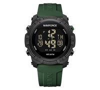 NAVIFORCE Reloj Digital Deportivo Impermeable para Hombre con cronómetro, Alarma, Cuenta Regresiva, Correa de Goma, Reloj de Pulsera para Mujer, Verde, Deportivo