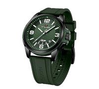 NAVIFORCE Reloj Impermeable para Hombres, Mujeres, niños y niñas, analógico, Militar, Deportivo, Unisex, Correa de Silicona, Verde, Deporte