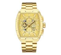 NAVIFORCE Relojes deportivos al aire libre para hombre, reloj de pulsera casual de lujo, relojes de cuarzo de moda, relojes de correa de acero inoxidable, dorado