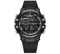 NAVIFORCE Relojes deportivos digitales para hombre, cronógrafo, resistente al agua hasta 5 ATM, correa de goma, reloj de pulsera para regalo, Negro + blanco + negro, Deporte