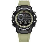 NAVIFORCE Relojes deportivos digitales para hombre, cronógrafo, resistente al agua hasta 5 ATM, correa de goma, reloj de pulsera para regalo, Negro + verde + verde, Deporte