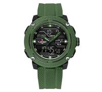 NAVIFORCE Relojes deportivos impermeables de 5 ATM para hombre, correa de silicona, analógico, digital, reloj despertador cronógrafo, reloj de pulsera luminoso, Verde, Deporte