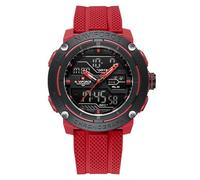NAVIFORCE Relojes deportivos impermeables de 5 ATM para hombre, correa de silicona, analógico, digital, reloj despertador cronógrafo, reloj de pulsera luminoso, Rojo -, Deporte