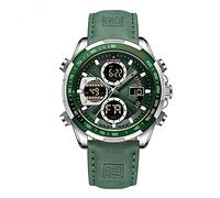 Naviforce Relojes Digitales Militares de para Hombres Reloj de Pulsera de Cuero Multifuncional de Cuarzo analógico Impermeable Relojes