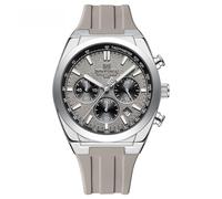 NAVIFORCE Relojes multifuncionales para hombre, cronógrafo, analógico, de cuarzo, impermeable, correa de silicona, regalo para hombre, Plateado, gris y gris