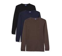 Navigare 114, Camiseta de Manga Larga Para Hombre, Multicolor (Grigio/Nero/Navi), XX-Large (talla del fabricante: 7), Pack de 3