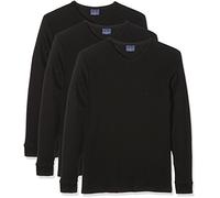 Navigare 114, Camiseta de Manga Larga Para Hombre, Negro, Small (talla del fabricante: 3), Pack de 3