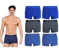 Navigare 6 calzoncillos tipo bóxer para hombre, ropa interior elástica y elástica, varios diseños, 21320z, XXL