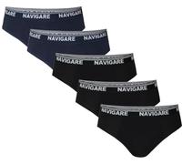 Navigare Calzoncillos hombre bielástico: comodidad superior y ajuste perfecto. Bragas hombre Slip de algodón, paquete de 5 unidades, art. 874/E - 824. Edición limitada exclusiva para Azzeta., Surtido