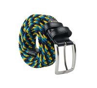 Navigare Cinturón Elástico Trenzado Made in Italy, Hombre y Mujer, con Inserciones de Piel Auténtica