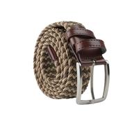 Navigare Cinturón Elástico Trenzado Made in Italy, Hombre y Mujer, con Inserciones de Piel Auténtica