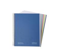 Navigator - Cuaderno A4+ 120 Hojas, 1 Línea, Azul, Lateral 5 Colores, Papel 80 Gramos, Hojas Microperforadas 4 Taladros, Espiral Cierre Coil Lock, Papel Premium Writing