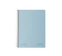 Navigator | Cuaderno A4 Tapa Dura | Azul Pastel | Cuadriculado 4x4 | Cubierta Cartón Tacto Suave | 80 Hojas 80g | Espiral Cierre Coil-Lock | Papel Premium Writing Perfecto Material Escolar