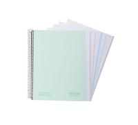 Navigator | Cuaderno Escolar a4 + | Cuadricula 5x5 | Tapa Extradura | Mint | Borde 5 Colores | Papel 80g | 120 Hojas Microperforadas 4 Taladros | Espiral Coil-Lock | Papel Premium Writing