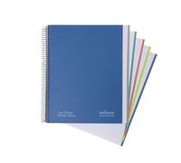 Navigator | Libreta Cuadriculada a4 + 5x5 | Tapa Extradura | Azul | Borde 5 Colores | Papel 80g | 120 Hojas Microperforadas 4 Taladros | Espiral Cierre Coil-Lock | Papel Premium Writing