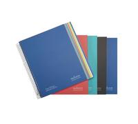 Navigator | Pack 5 Cuadernos a4+ Multiasignatura | 1 Línea | Tapa Dura | Colores Surtidos | 120 Hojas 80g Microperforadas 4 Taladros | Espiral Coil-Lock | Papel Premium Writing