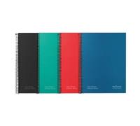 Navigator | Pack de 5 Cuadernos A4+ Tapa Dura | Cuadrícula 5x5 | Colores Surtidos | Borde Color | Papel 80g | 80 Hojas Microperforadas 4 Taladros | Espiral Coil Lock | Papel Premium Writing