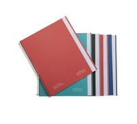 Navigator | Pack de 5 Cuadernos A4+ Tapa Extradura | 1 Línea | Colores Surtidos | Borde Color | Papel 80g | 80 Hojas Microperforadas 4 Taladros | Espiral Coil Lock | Papel Premium Writing