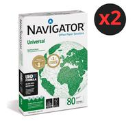 Navigator Universal - 2x Paquete 500 Folios Hojas Papel Multiusos para Impresora Din A4 80gr 80 Gr Gramos | Fotocopiar, Imprimir