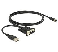 Navilock 62875 adaptador de cable M8 RS-232/USB A Negro - Adaptador para cable (M8, RS-232/USB A, 1,2 m, Negro)