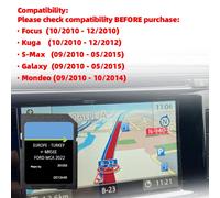 Naving Sat Nav Europa para Ford Tarjeta SD Mapas Mondeo Kuga Focus C-Max S-Max (2010-2014) MCA 2022