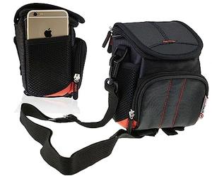 Navitech Bolso De Hombro Azul para Cámara - Compatible con La Canon PowerShot Zoom - Pocket-Sized Super Zoom Camera