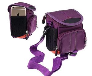 Navitech Bolso De Hombro Morado para Cámara - Compatible con la Sony ZV-1F Compact Vlogger Cámara