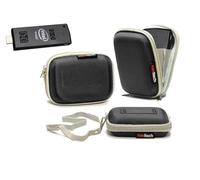 Navitech Estuche Rígido Negra para Cáma - Compatible con la Canon IXUS 185 Digital Camera