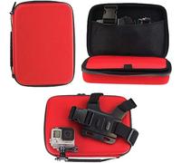 Navitech Estuche Rígido para Cámara De Acción Roja - Compatible con la WOLFANG GA420 Cámara De Acción 4K 60FPS